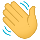 Waving Hand Emoji, Emoji One style