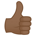 Thumbs Up Emoji with Medium-Dark Skin Tone, Emoji One style