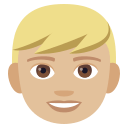 Boy Emoji with Medium-Light Skin Tone, Emoji One style