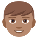 Boy Emoji with Medium Skin Tone, Emoji One style