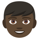 Boy Emoji with Dark Skin Tone, Emoji One style