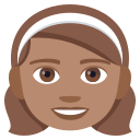 Girl Emoji with Medium Skin Tone, Emoji One style