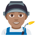 Man Factory Worker Emoji with Medium Skin Tone, Emoji One style
