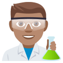 Man Scientist Emoji with Medium Skin Tone, Emoji One style