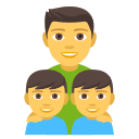 Family: Man, Boy, Boy Emoji, Emoji One style