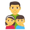 Family: Man, Girl, Boy Emoji, Emoji One style