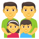 Family: Man, Man, Girl, Boy Emoji, Emoji One style