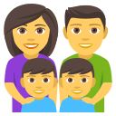 Family: Man, Woman, Boy, Boy Emoji, Emoji One style