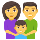 Family: Man, Woman, Boy Emoji, Emoji One style