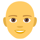 Man: Bald Emoji, Emoji One style