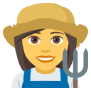 Woman Farmer Emoji, Emoji One style