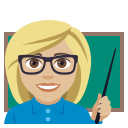 Woman Teacher Emoji with Medium-Light Skin Tone, Emoji One style