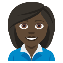 Woman Office Worker Emoji with Dark Skin Tone, Emoji One style