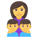 Family: Woman, Boy, Boy Emoji, Emoji One style