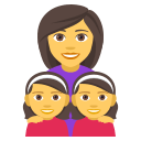 Family: Woman, Girl, Girl Emoji, Emoji One style