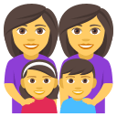 Family: Woman, Woman, Girl, Boy Emoji, Emoji One style