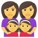 Family: Woman, Woman, Girl, Girl Emoji, Emoji One style