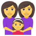 Family: Woman, Woman, Girl Emoji, Emoji One style