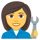 Woman Mechanic Emoji, Emoji One style