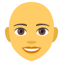 Woman: Bald Emoji, Emoji One style