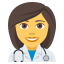 Woman Health Worker Emoji, Emoji One style