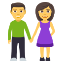 Man and Woman Holding Hands Emoji, Emoji One style