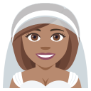 Bride with Veil Emoji with Medium Skin Tone, Emoji One style