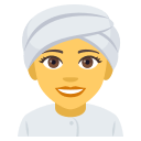 Woman Wearing Turban Emoji, Emoji One style