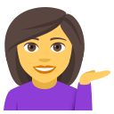 Woman Tipping Hand Emoji, Emoji One style
