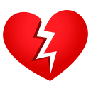 Broken Heart Emoji, Emoji One style