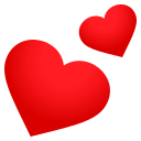 Two Hearts Emoji, Emoji One style