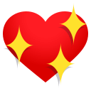 Sparkling Heart Emoji, Emoji One style