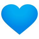 Blue Heart Emoji, Emoji One style
