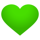 Green Heart Emoji, Emoji One style