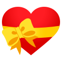 Heart with Ribbon Emoji, Emoji One style