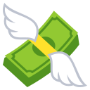 Money with Wings Emoji, Emoji One style