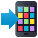 Mobile Phone with Arrow Emoji, Emoji One style