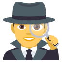 Man Detective Emoji, Emoji One style