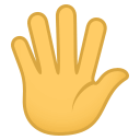 Hand with Fingers Splayed Emoji, Emoji One style