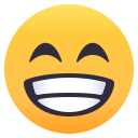 Beaming Face with Smiling Eyes Emoji, Emoji One style