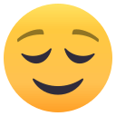 Relieved Face Emoji, Emoji One style