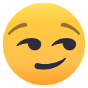 Smirking Face Emoji, Emoji One style
