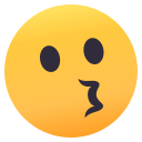 Kissing Face Emoji, Emoji One style