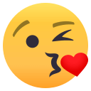 Face Blowing a Kiss Emoji, Emoji One style