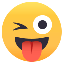 Winking Face with Tongue Emoji, Emoji One style