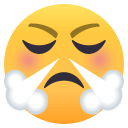 Face with Steam from Nose Emoji, Emoji One style