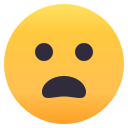 Frowning Face with Open Mouth Emoji, Emoji One style