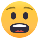 Anguished Face Emoji, Emoji One style