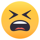 Tired Face Emoji, Emoji One style