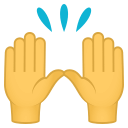 Raising Hands Emoji, Emoji One style